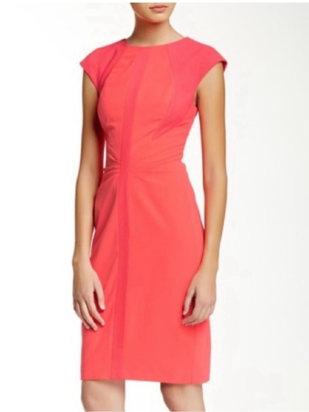Ted Baker London Acerola Crepe Mesh Panel Dress US Sz 6 EUC Bodycon Tailored